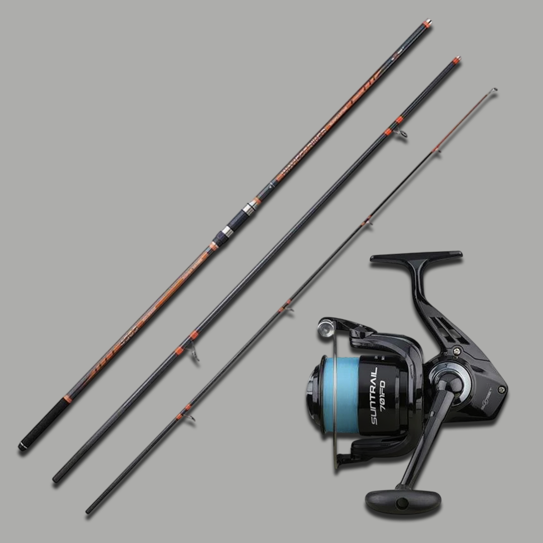 beach fishing rods and reels uk Angling Pursuits 2 x 12FT BeachCaster MAX Sea Rod + 2 x SILK 70 SEA COMBO Sports & Outdoors 2 x 12 ft Lineaeffe