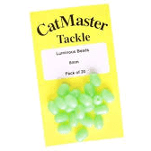 CatMaster Luminous Oval Beads Green 7mm x 10mm - taskers-angling