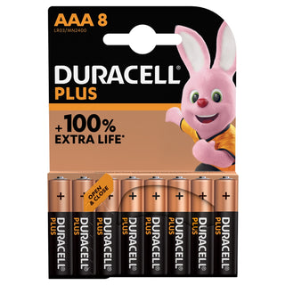 Duracell Plus AAA 8 Pack - Taskers Angling