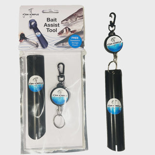 Fish Simple Bait  Assist Tool With Belt Handy Tool Black