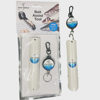 Fish Simple Bait Assist Tool With Belt Handy Tool White
