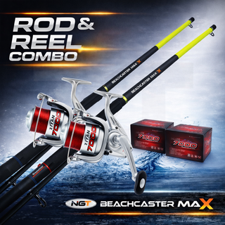 NGT Beach Caster Rod & Reel (2pk)