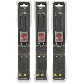 NGT Dynamic Twin Pack 'D RIG' Hair Rigs - Size 6 and 8 Barbless