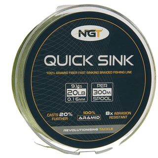 NGT Moss Green Quick Sink Braid 300m