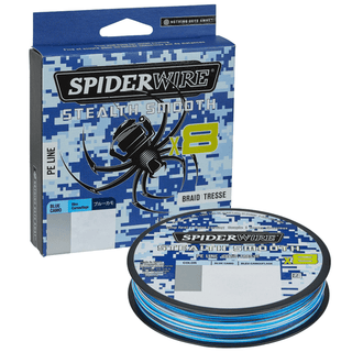 SpiderWire Stealth Smooth8 x8 PE Braid 150m Blue Camo