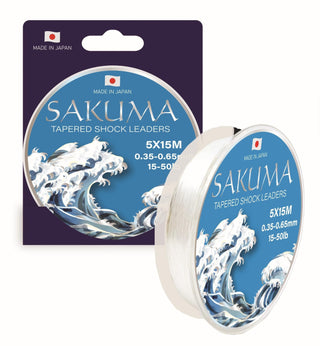 Sakuma Tapered Shock Leader Clear 18-70lb