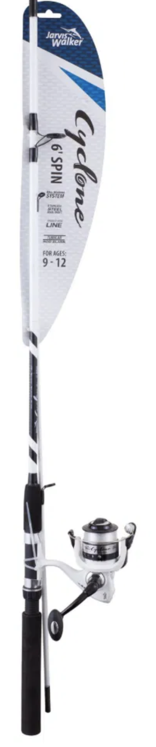 Jarvis Walker Cyclone 6ft Spin Combo White