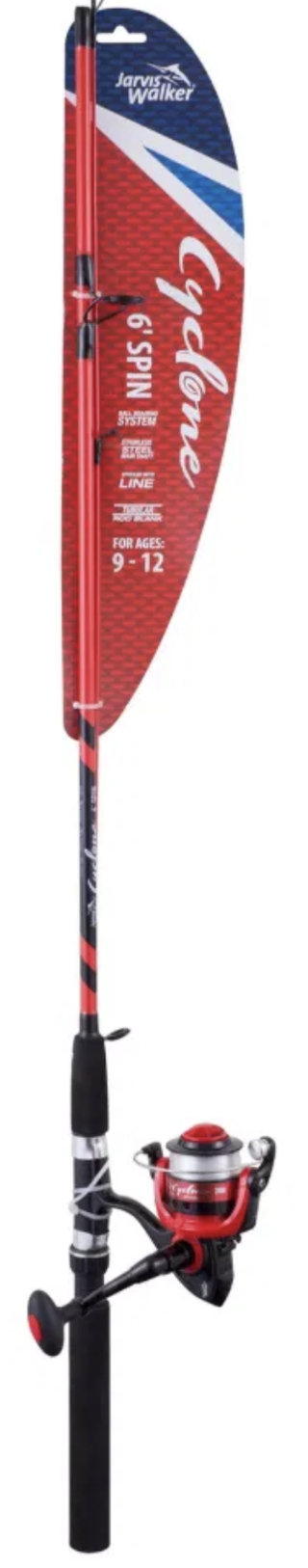 Jarvis Walker Cyclone 6ft Spin Combo Red
