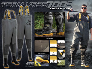 Team Vass 700E Waders Grey/Black