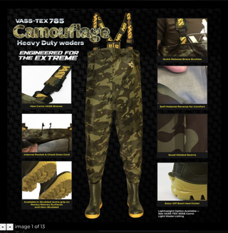Vass-Tex 785 Heavy Duty Camouflage Chest Waders