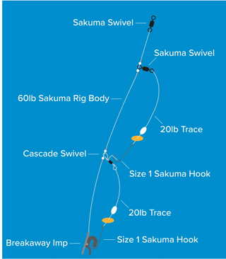 Sakuma 2 Hook Clipped Down Rig