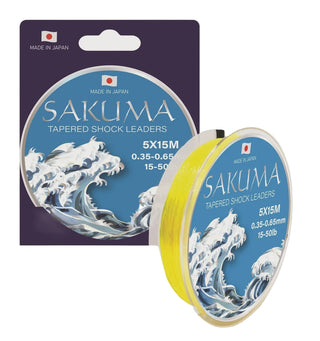 Sakuma Tapered Shock Leader Yellow 18-70lb