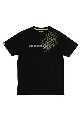 Matrix Hex Print T-Shirt Black