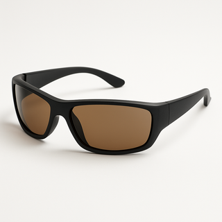 Fox Rage Matt Black Wrap Brown Lens Eyewear