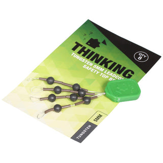 THINKING ANGLERS TUNGSTEN 5MM LEADCORE SAFETY TOP BEADS - Taskers Angling