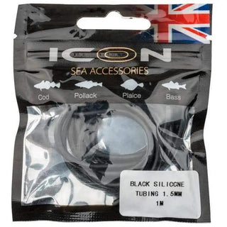 Icon Black Silicone Tubing 1.5mm - taskers-angling
