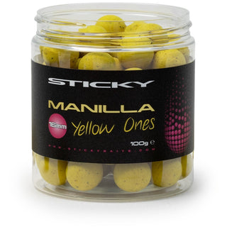 Sticky Baits Manilla Pop Ups Yellow 14mm - Taskers Angling