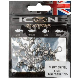 Icon 3-Way Swivel Size 1 - taskers-angling