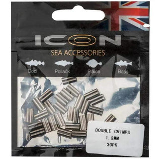 Icon Double Crimps 1.3mm - taskers-angling
