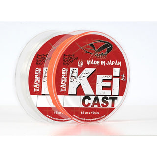 Yuki Kei Cast Tapered Leaders Clear 0.23mm-0.57mm - Taskers Angling
