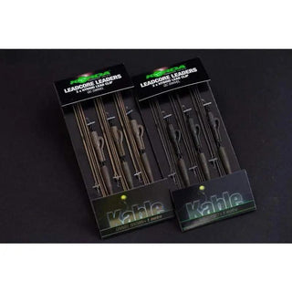 Korda Leadcore Leaders - Hybrid Lead Clip QC Swivel Weed 1m - taskers-angling
