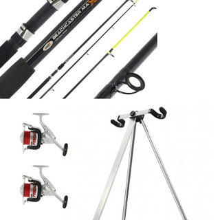 Angling Pursuits Beachcaster Max Package With Tripod. - Taskers Angling