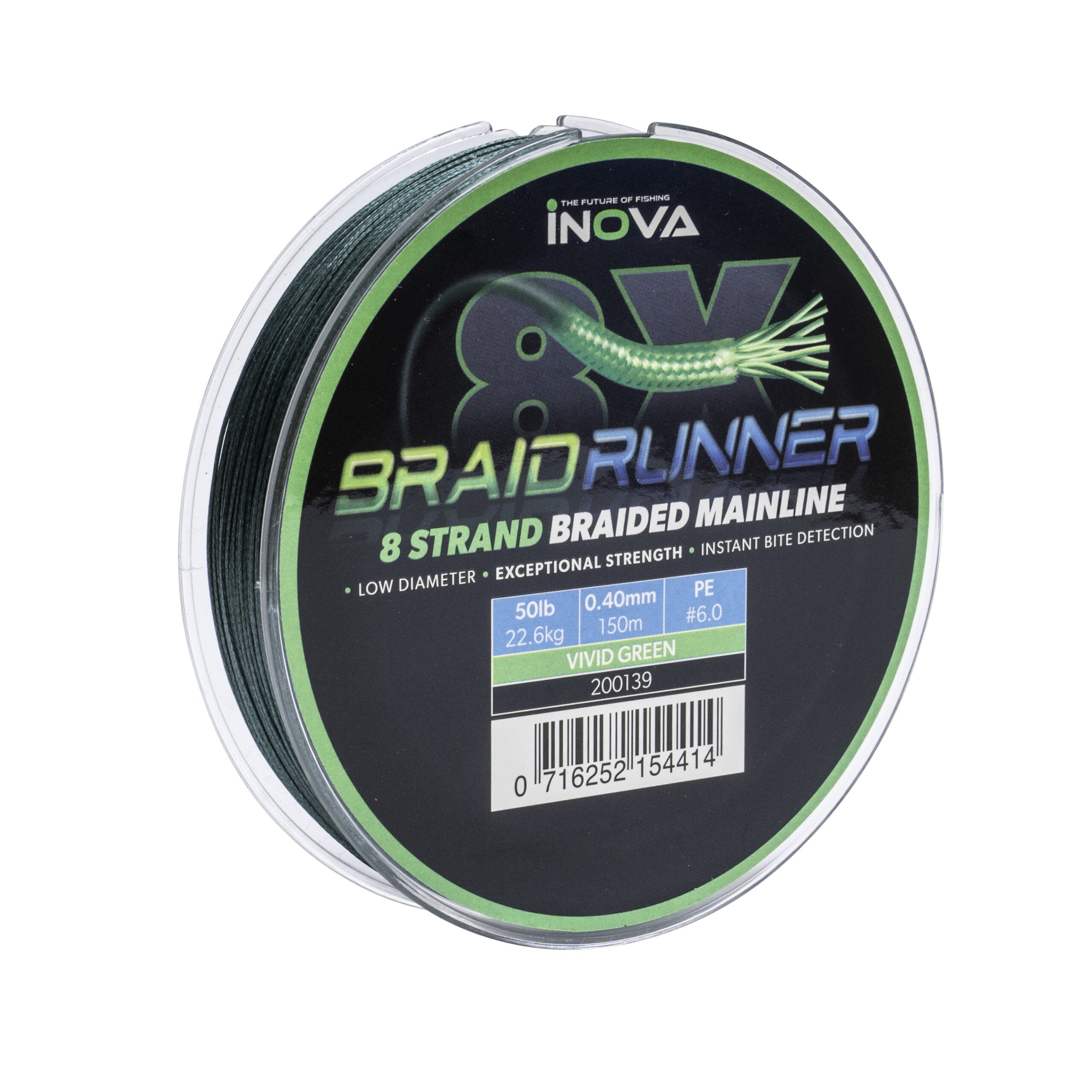 INOVA Braid Runner 8 Strand – Green 300m – Taskers Angling