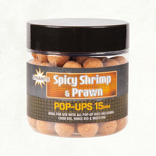 Dynamite Spicy Shrimp & Prawn Foodbaits Pop Ups 15mm