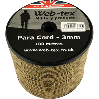 Web-Tex Paracord On A Reel Coyote 100m