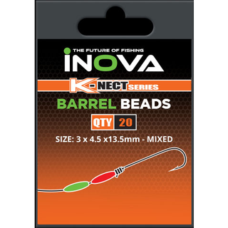 Inova Barrel Beads Mixed Colours - Taskers Angling