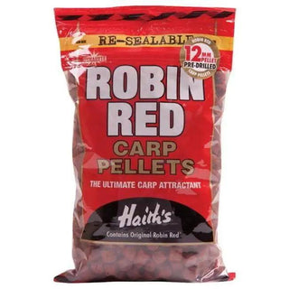 Dynamite Robin Red Pellets Pre Drilled 900g - taskers-angling