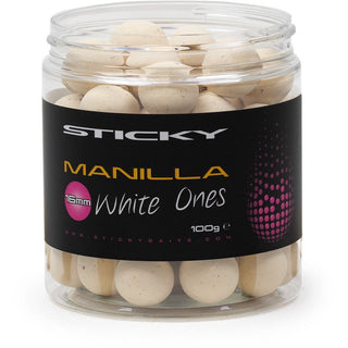 Sticky Baits Manilla Pop Ups White 14mm - Taskers Angling