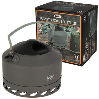NGT Aluminium Outdoor Fast Boil Kettle 1.1L - Taskers Angling